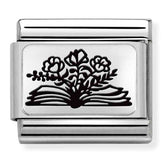 Nomination Composable Classic Link 330111/27 Book with Flowers in 925 Silver